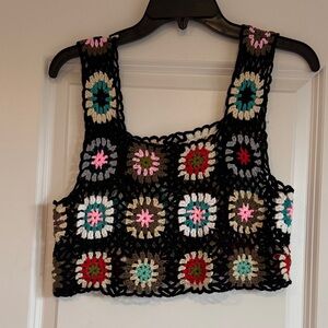 Colorful Crochet Women's Top